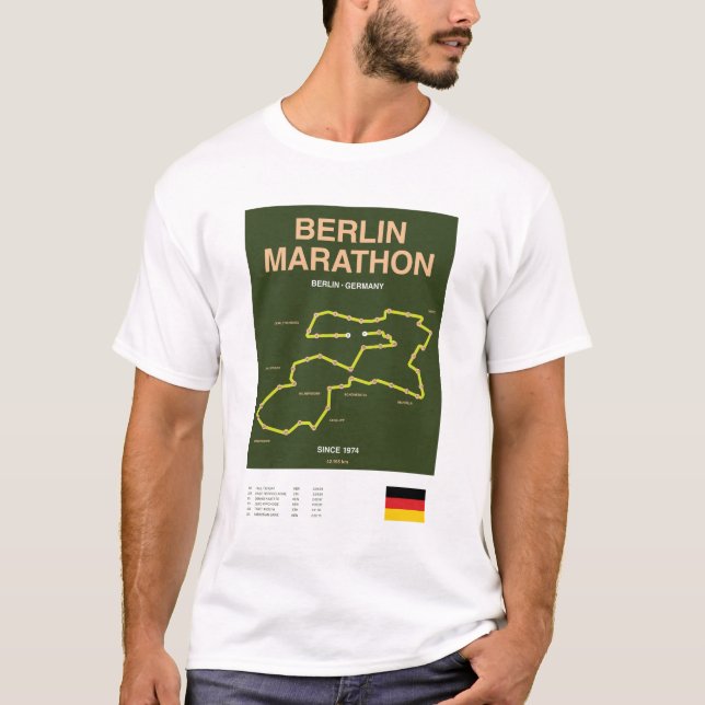 Camiseta Minimalist Boston Marathon Line Print (Frente)