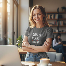 Camiseta Minimalist Coffee Plan Inspire Shirt