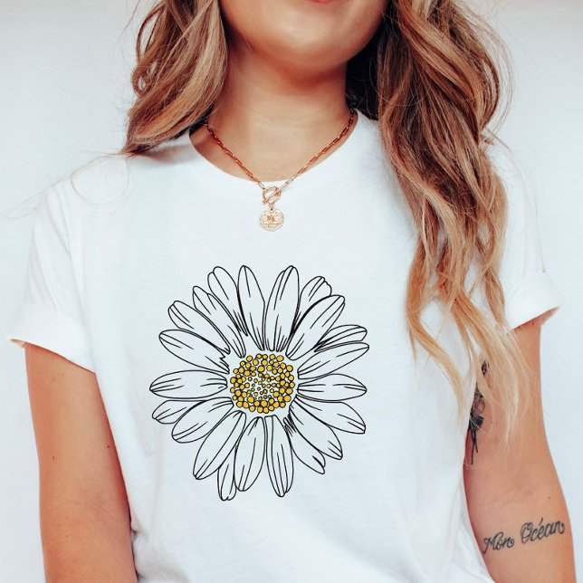 Camiseta Minimalist Daisy; Summer Daisy Graphic (Criador carregado)