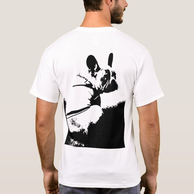 Camiseta Minimalist French Bulldog Silhouette – Bold Black  (Verso)