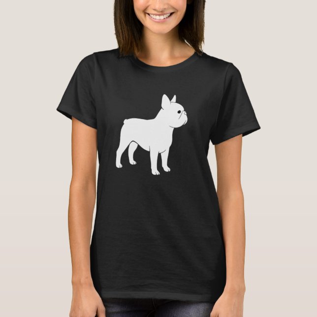 Camiseta Minimalist French Bulldog Silhouette Dog Breed Des (Frente)