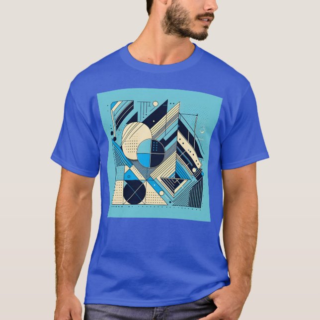 Camiseta Minimalist Geometric Shapes Retro Style gift (Frente)