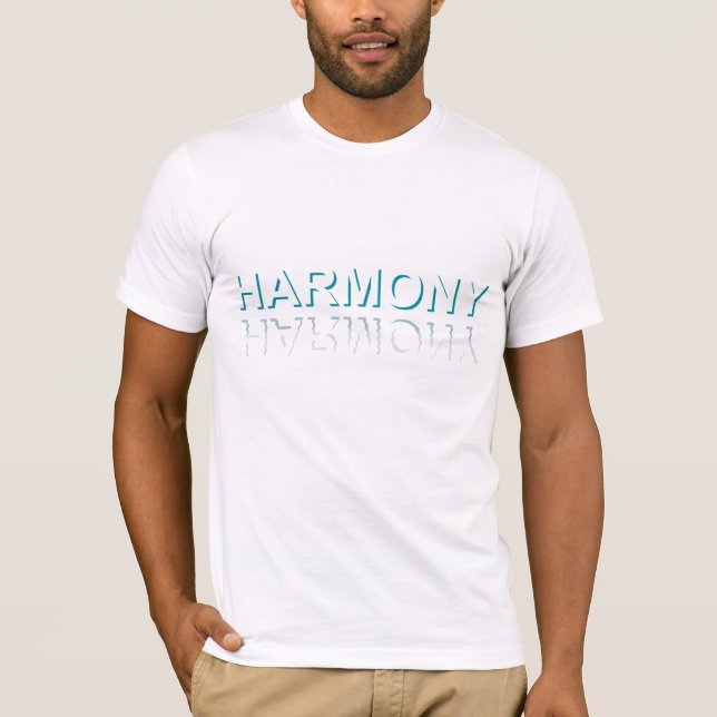 Camiseta Minimalist HARMONY Text Water Reflection & Shadow  (Frente)