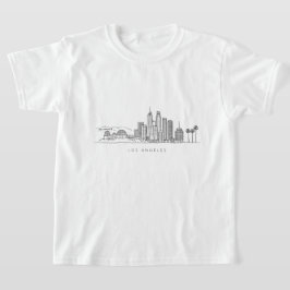 Camiseta Minimalist Los Angeles Skyline Illustration