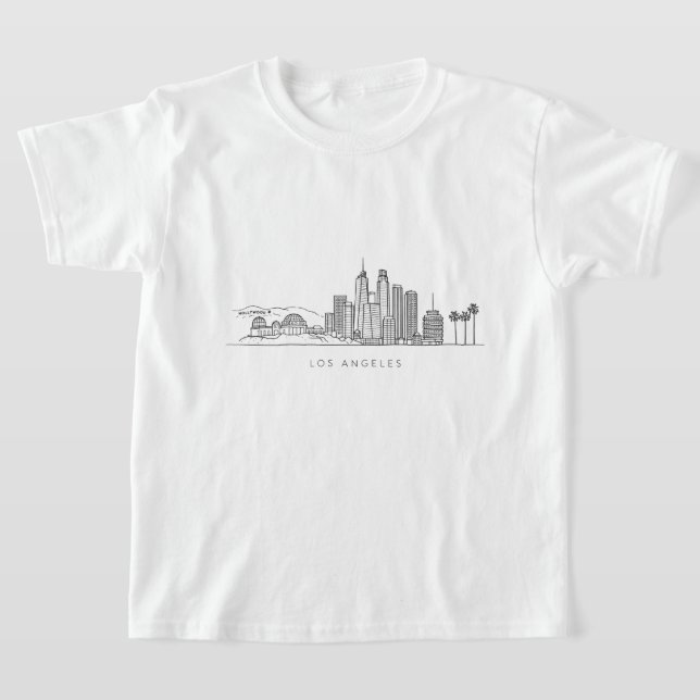 Camiseta Minimalist Los Angeles Skyline Illustration (Postura )