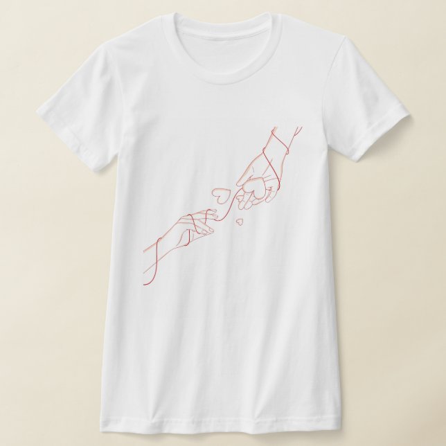 Camiseta Minimalist Love Line Art T-Shirt (Postura )