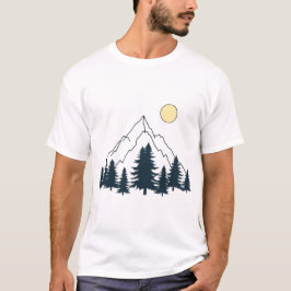 Camiseta Minimalist Mountain and Forest T-Shirt