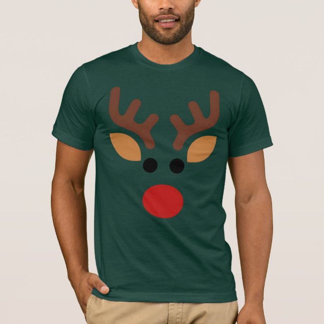 Camiseta Minimalist Rudolph Reindeer (Frente)