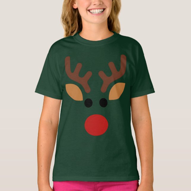 Camiseta Minimalist Rudolph Reindeer (Frente)