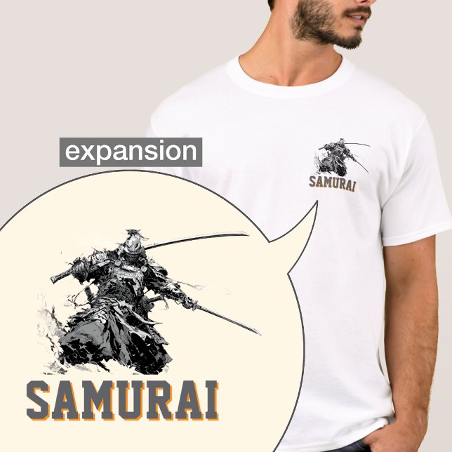 Camiseta Minimalist Samurai Pocket Size Graphic Custom (Criador carregado)