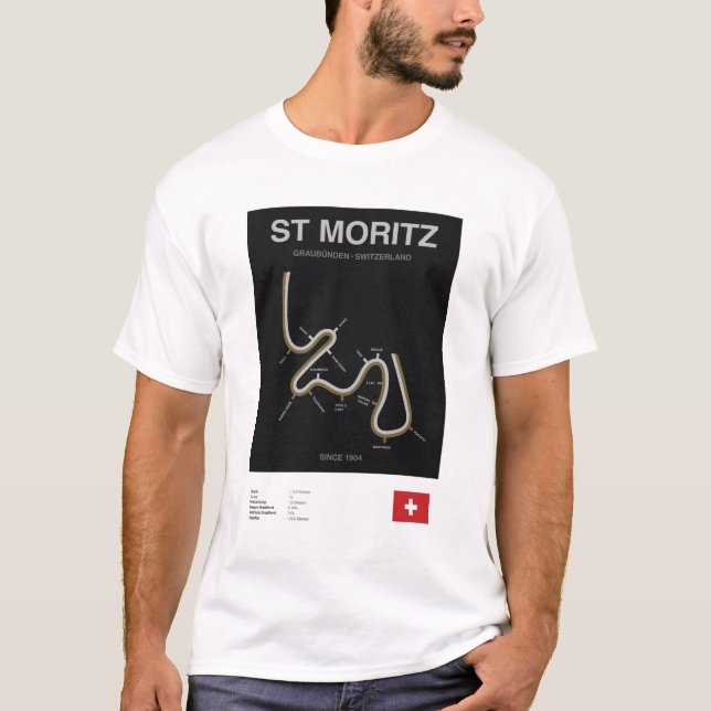 Camiseta Minimalist St Moritz Bobsleigh Line Tee Blk (Frente)
