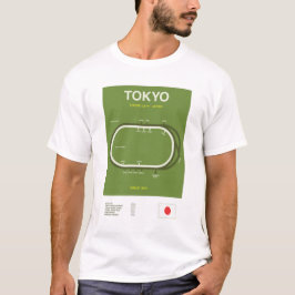 Camiseta Minimalist Tokyo Horse Racing Course Print Tee