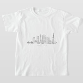Camiseta Minimalist Tokyo Skyline Illustration