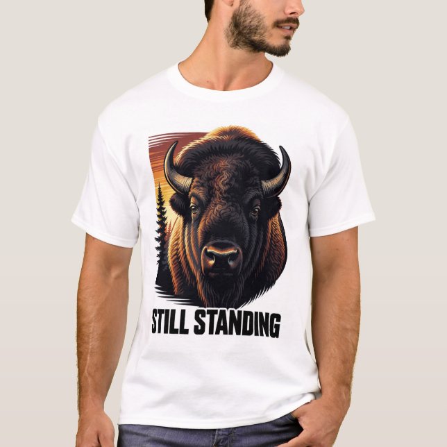 Camiseta Minimalista ADOM Premium "Ainda de Pé" (Frente)