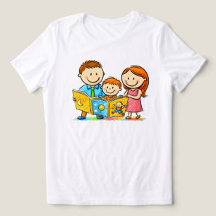 Camiseta Minimalista Alegria de História em Famíli