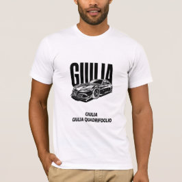 Camiseta Minimalista Alfa Romeo Giulia Quadrifoglio Italian
