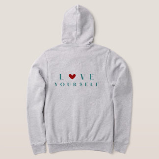 Camiseta Minimalista "Ame a Si Mesmo" Coração Verm