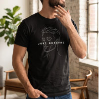 Camiseta Minimalista 'Apenas Respire' | Rosto de A