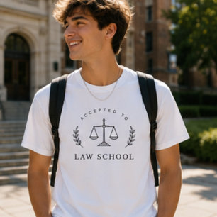 Camiseta Minimalista Aprovado na Faculdade de Direito, Futu
