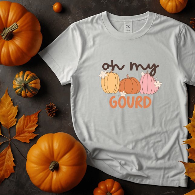 Camiseta Minimalista Boho Oh My Gourd (Funny fall t-shirt)