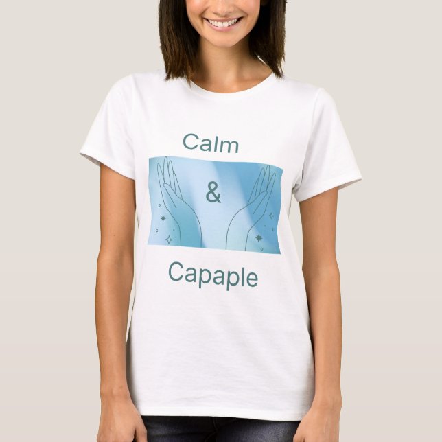 Camiseta Minimalista Calma & Capaz (Frente)