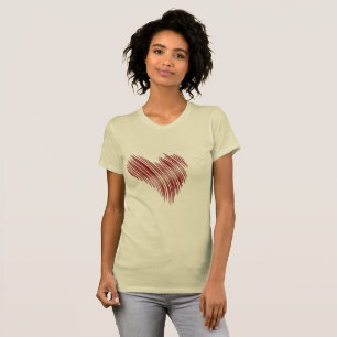 Camiseta Minimalista com Coração - Gráfico Texturi