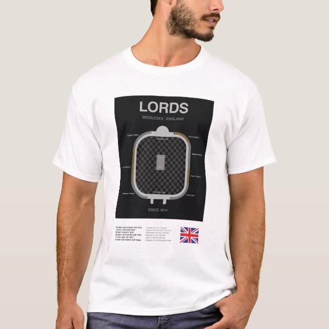 Camiseta Minimalista com Estampa de Linha do Lords (Frente)