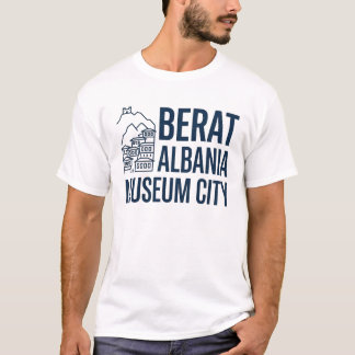 Camiseta Minimalista da Cidade Otomana de Berat Al