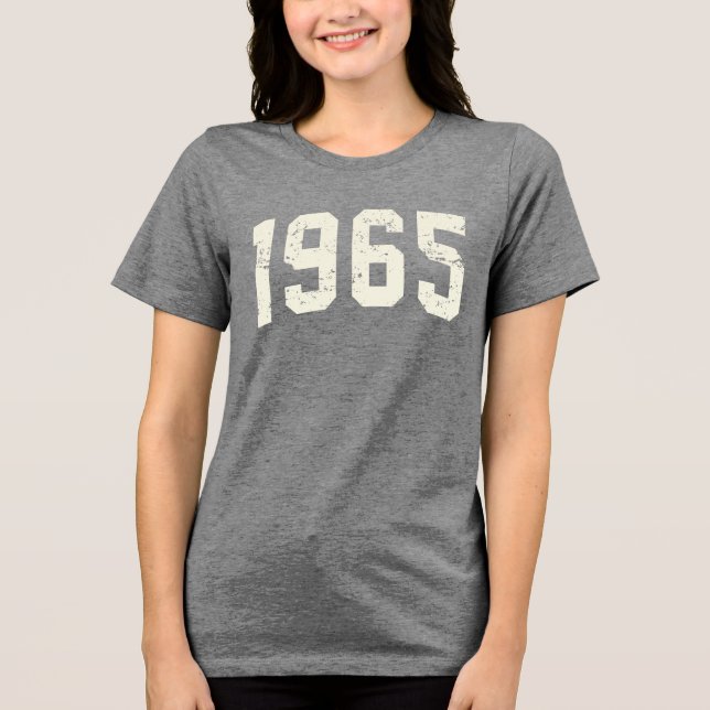 Camiseta minimalista de 1965 | 60º presente de ani (Frente)