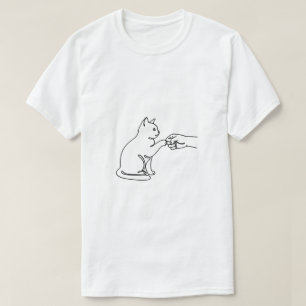 Camiseta Minimalista de Arte Linear de Punho de Ga