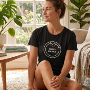 Camiseta Minimalista de Bem-Estar Mental e Autocui