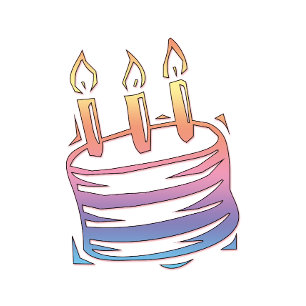 Camiseta Minimalista de Bolo de Aniversário Arte
