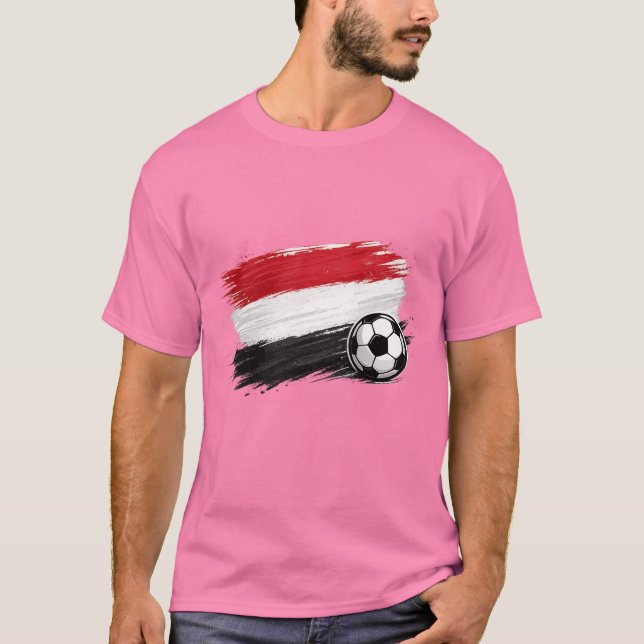 Camiseta Minimalista de Fã de Futebol com Bandeira (Frente)