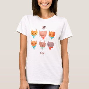 Camiseta Minimalista de Gato para Amantes de Gatos