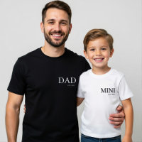 Camiseta Minimalista de Pai | Ano de NASC DO FILHO