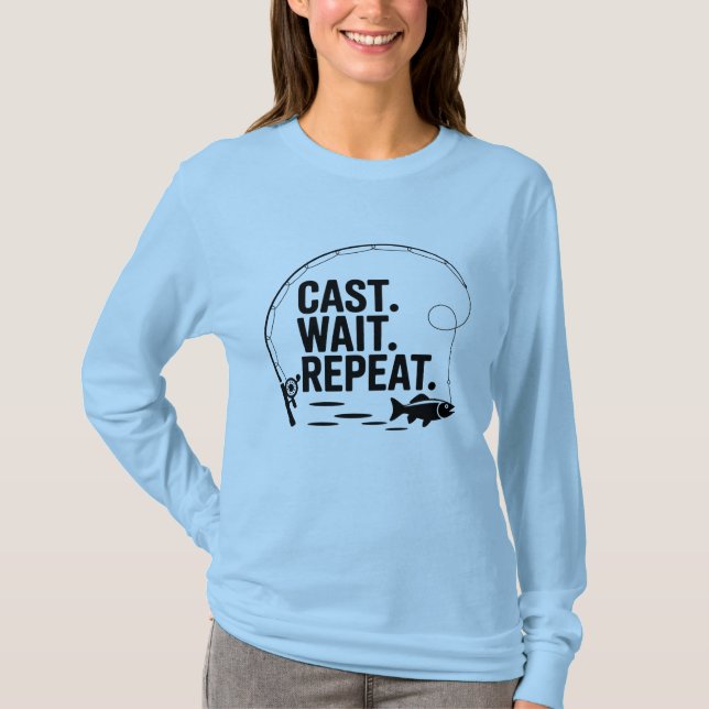 Camiseta Minimalista de Pesca - Estilo Simples ao  (Frente)