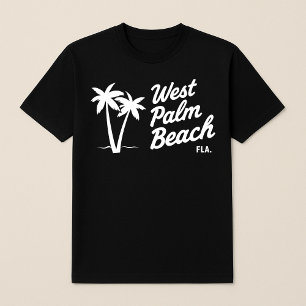 Camiseta Minimalista de Script Tropical de West Palm Beach,