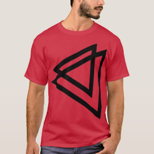Camiseta Minimalista de triângulo duplo