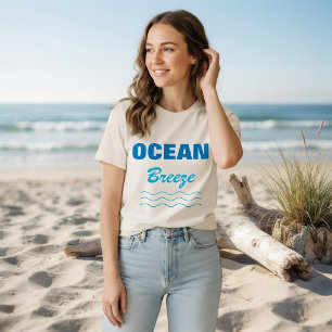 Camiseta Minimalista de Verão Sol Areia Mar Gráfic