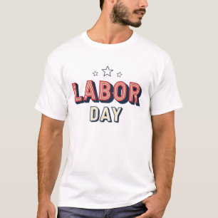 Camiseta Minimalista Dia do Trabalho Retro