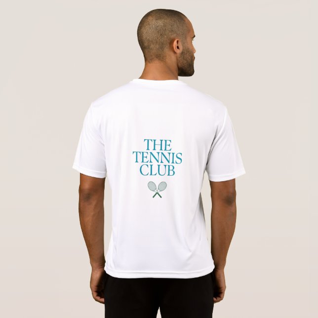Camiseta Minimalista do Clube de Tênis (Parte Traseira Completa)
