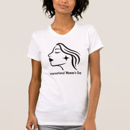 Camiseta Minimalista do Dia Internacional da Mulhe