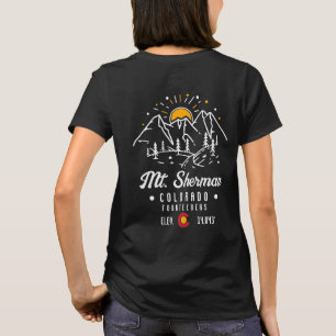 Camiseta Minimalista do Monte Sherman Colorado 14ers Mounta