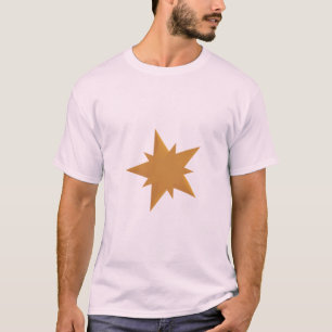 Camiseta Minimalista Explosão de Estrela Dourada B