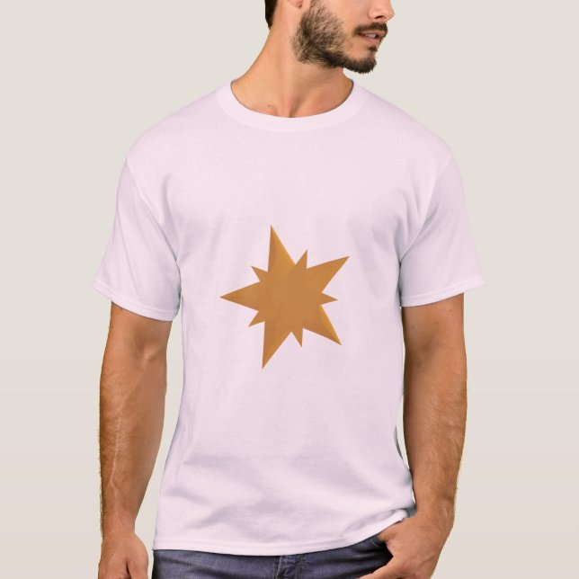 Camiseta Minimalista Explosão de Estrela Dourada B (Frente)