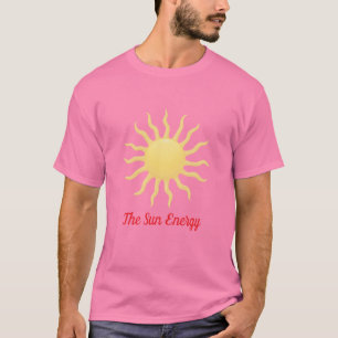 Camiseta Minimalista Explosão Solar – Energia Radiante e Ca