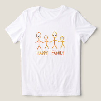Camiseta Minimalista Família Feliz