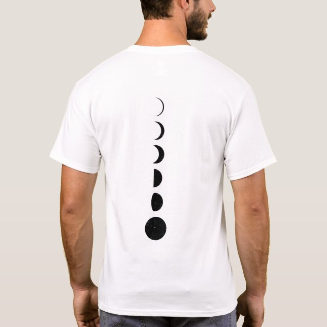 Camiseta Minimalista Fase Lunar (Verso)