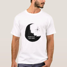 Camiseta Minimalista Fases da Lua | Céu Noturno Có
