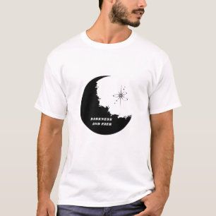 Camiseta Minimalista Fases da Lua Céu Noturno Có